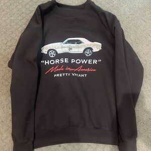 1822 Denim Black Crewneck Sweater with Graphic Design